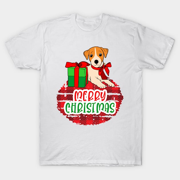 Merry Christmas - Funny Christmas With Dogs T-Shirt by AS Shirts